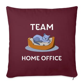 Home Office - Sofakissenbezug 45 x 45 cm - Burgunderrot - Vorne