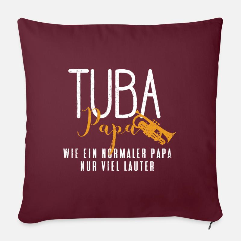 Cooler Tuba Papa - Sofakissenbezug 45 x 45 cm - Burgunderrot