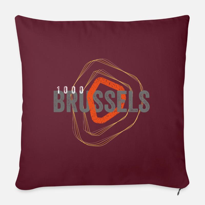 Brussels - Sofa pillowcase 17,3'' x 17,3'' (45 x 45 cm) - burgundy