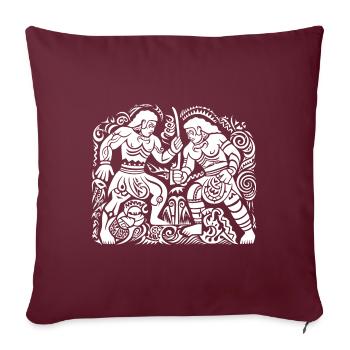 Le tatouage maori me demande une expression de conception culturelle - Housse de coussin décorative 45 x 45 cm - bordeaux - Devant