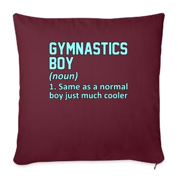 Gymnastique Garçon Définition Gymnaste Amateur de gymnastique - Housse de coussin décorative 45 x 45 cm - bordeaux - Devant
