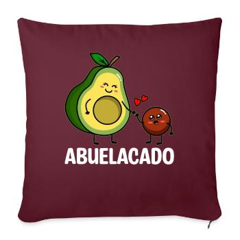 Abuelacado Avocat Guacamole Amateur Avocats - Housse de coussin décorative 45 x 45 cm - bordeaux - Devant