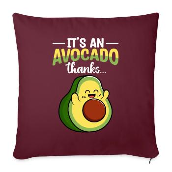 C’est un avocat guacamole amateur d’avocats - Housse de coussin décorative 45 x 45 cm - bordeaux - Devant