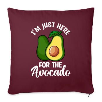 Seulement ici pour les amateurs de guacamole d’avocat - Housse de coussin décorative 45 x 45 cm - bordeaux - Devant