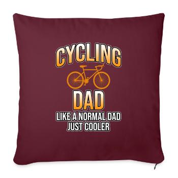 Cyclisme Papa Bike Lovers Vélo Équitation - Housse de coussin décorative 45 x 45 cm - bordeaux - Devant