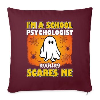 Je suis psychologue scolaire psychologie - Housse de coussin décorative 45 x 45 cm - bordeaux - Devant
