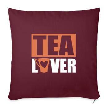 Les amateurs de thé adorent les buveurs de chai - Housse de coussin décorative 45 x 45 cm - bordeaux - Devant