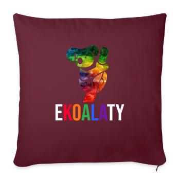 Mois de la fierté LGBTQ lesbienne gay d’Ekoalaty - Housse de coussin décorative 45 x 45 cm - bordeaux - Devant