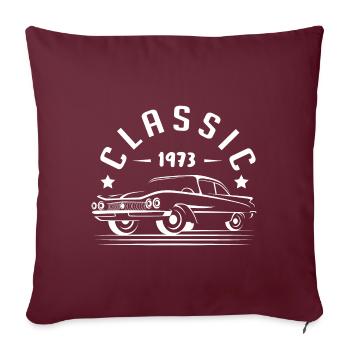 Klassisch 1973. - Sofakissenbezug 45 x 45 cm - Burgunderrot - Vorne