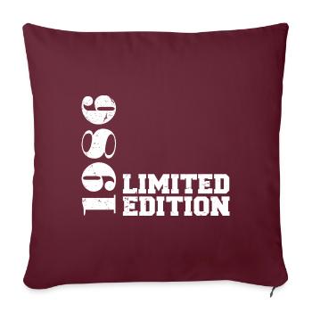 Édition limitée 1986, cadeau d’anniversaire 1986 - Housse de coussin décorative 45 x 45 cm - bordeaux - Devant