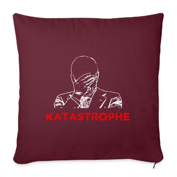 Katastrophe - Sofakissenbezug 45 x 45 cm - Burgunderrot - Vorne