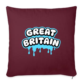 Great Britain - Sofa pillowcase 17,3'' x 17,3'' (45 x 45 cm) - burgundy - Front