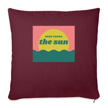 Voici le soleil - Housse de coussin décorative 45 x 45 cm - bordeaux - Devant