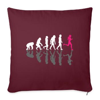 Pantalon de jogging Runner Evolution Jogging rose - Housse de coussin décorative 45 x 45 cm - bordeaux - Devant