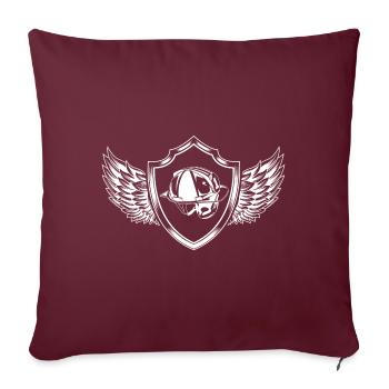 Feuerwehrhelm Wappen - Sofakissenbezug 45 x 45 cm - Burgunderrot - Vorne