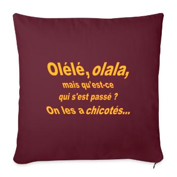 Olélé Olala - Housse de coussin décorative 45 x 45 cm - bordeaux - Devant