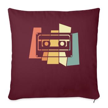 Cassette - Housse de coussin décorative 45 x 45 cm - bordeaux - Devant