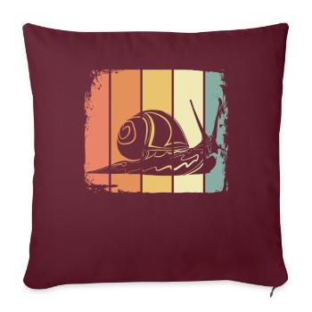 Escargot - Housse de coussin décorative 45 x 45 cm - bordeaux - Devant
