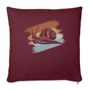 Escargot - Housse de coussin décorative 45 x 45 cm - bordeaux - Devant