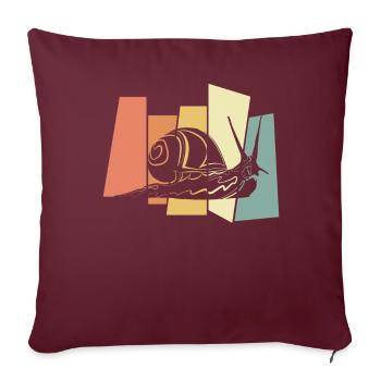 Escargot - Housse de coussin décorative 45 x 45 cm - bordeaux - Devant