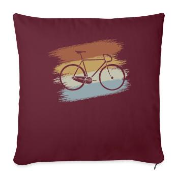 Vélo de course - Housse de coussin décorative 45 x 45 cm - bordeaux - Devant