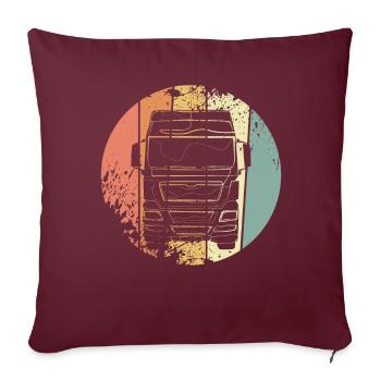 Poids lourds - Housse de coussin décorative 45 x 45 cm - bordeaux - Devant