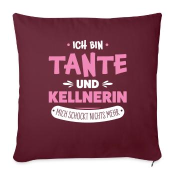 Kellnerin - Sofakissenbezug 45 x 45 cm - Burgunderrot - Vorne