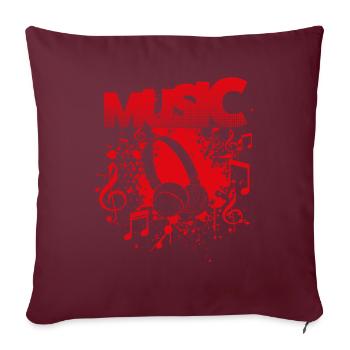 Musique - Housse de coussin décorative 45 x 45 cm - bordeaux - Devant