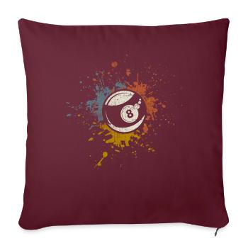 Billard - Sofakissenbezug 45 x 45 cm - Burgunderrot - Vorne