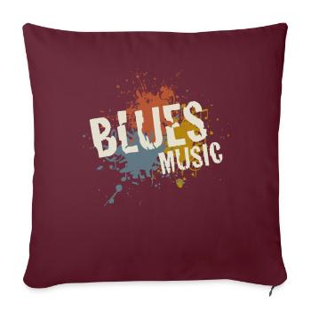Blues - Housse de coussin décorative 45 x 45 cm - bordeaux - Devant