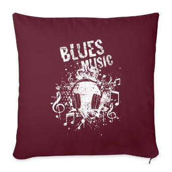 Blues - Housse de coussin décorative 45 x 45 cm - bordeaux - Devant