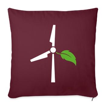 Énergie éolienne - Housse de coussin décorative 45 x 45 cm - bordeaux - Devant