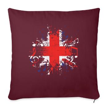 Grande-Bretagne Musique - Housse de coussin décorative 45 x 45 cm - bordeaux - Devant