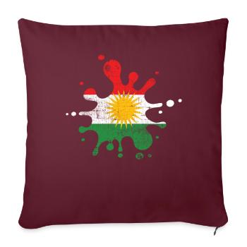 Kurdes - Housse de coussin décorative 45 x 45 cm - bordeaux - Devant