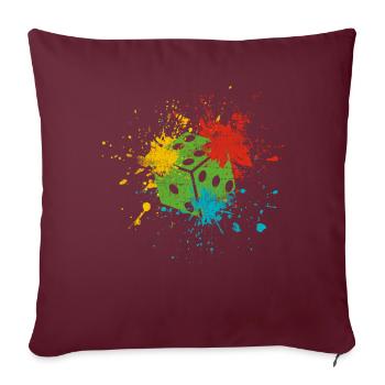 Würfel - Sofakissenbezug 45 x 45 cm - Burgunderrot - Vorne