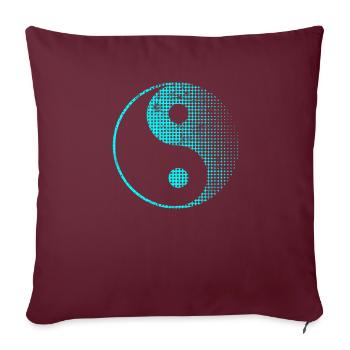 Yin Yang - Sofakissenbezug 45 x 45 cm - Burgunderrot - Vorne