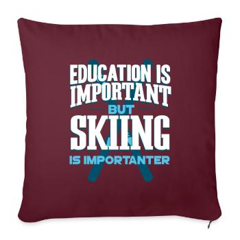 Ski - Sofakissenbezug 45 x 45 cm - Burgunderrot - Vorne