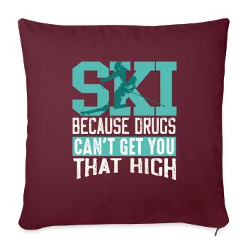 Ski - Sofakissenbezug 45 x 45 cm - Burgunderrot - Vorne