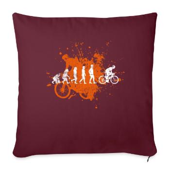 Rennrad - Sofakissenbezug 45 x 45 cm - Burgunderrot - Vorne