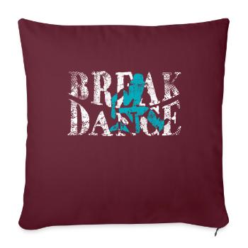 break dance - Housse de coussin décorative 45 x 45 cm - bordeaux - Devant