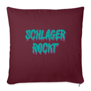 Schlager - Sofakissenbezug 45 x 45 cm - Burgunderrot - Vorne