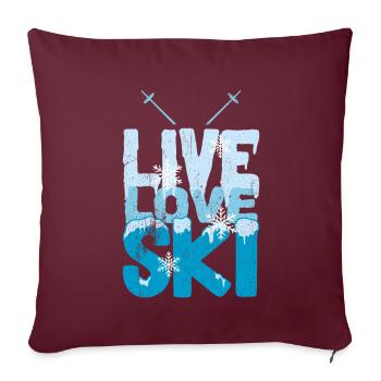 Ski - Sofakissenbezug 45 x 45 cm - Burgunderrot - Vorne