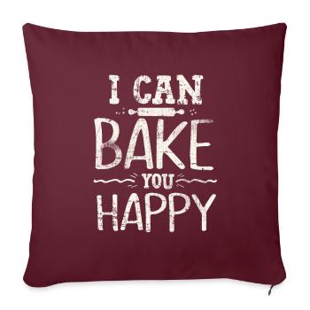 faire cuire au four - Housse de coussin décorative 45 x 45 cm - bordeaux - Devant