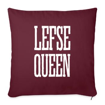 Lefse Reine | Produit Lefse Rolling Team - Housse de coussin décorative 45 x 45 cm - bordeaux - Devant
