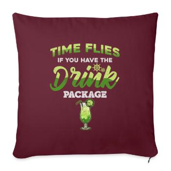 1er cadeau de conception de croisière pour les croiseurs pour la première fois - Housse de coussin décorative 45 x 45 cm - bordeaux - Devant