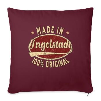 Made in Ingolstadt 100 % original Ingolstädter - Housse de coussin décorative 45 x 45 cm - bordeaux - Devant