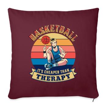Basketball c’est moins cher que Therapy Summer Design - Housse de coussin décorative 45 x 45 cm - bordeaux - Devant