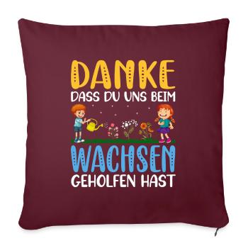 Erzieherin Tagesmutter Kindergarten Geschenk - Sofakissenbezug 45 x 45 cm - Burgunderrot - Vorne