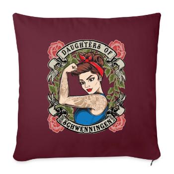 Schwenningen Cadeau aux filles de Schwenningen - Housse de coussin décorative 45 x 45 cm - bordeaux - Devant