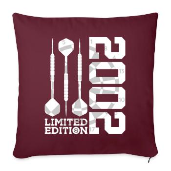 24E ANNIVERSAIRE DES DARTS ÉDITION LIMITÉE 2002 - Housse de coussin décorative 45 x 45 cm - bordeaux - Devant